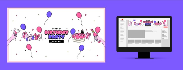 무료 Vector 생일 템플릿 디자인