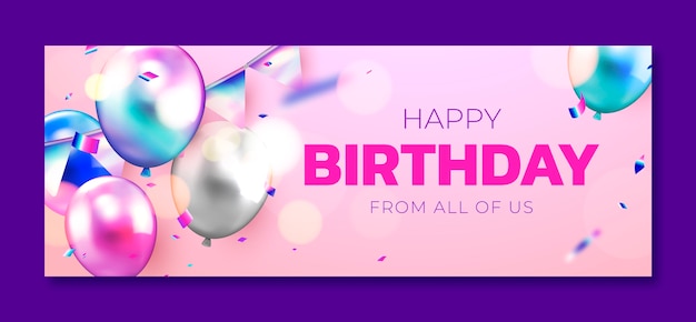 Free vector birthday template design