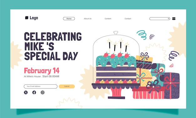 Free vector birthday template design