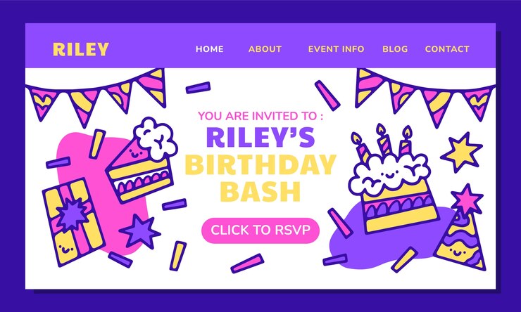 무료 Vector 생일 템플릿 디자인