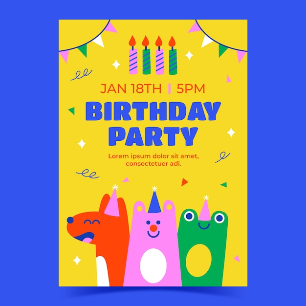 Birthday template design
