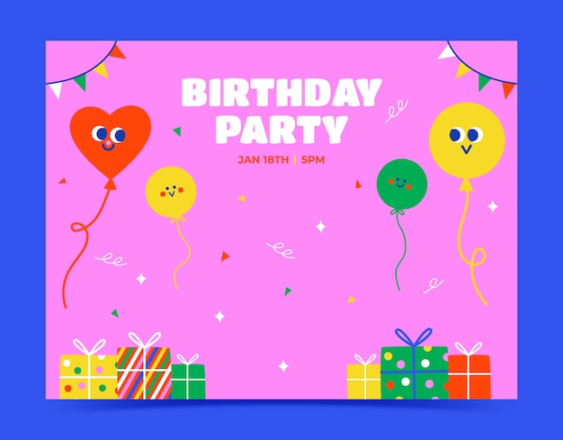 Free vector birthday template design