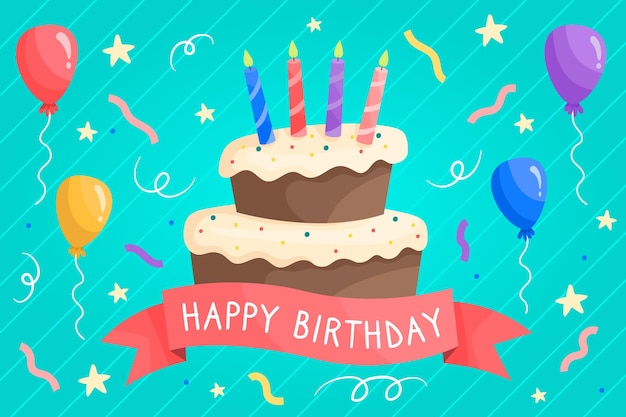 Tema di carta da parati di compleanno