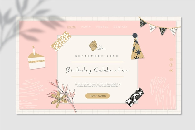 Birthday web template