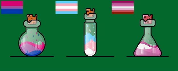 Bisexual transgender and lesbian flag lgbt poison pottle