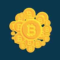 Free vector bitcoin background coin style