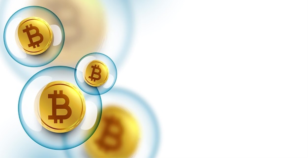 Free vector bitcoin bubble burst concept background