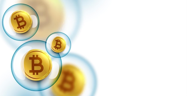 Bitcoin bubble burst concept background