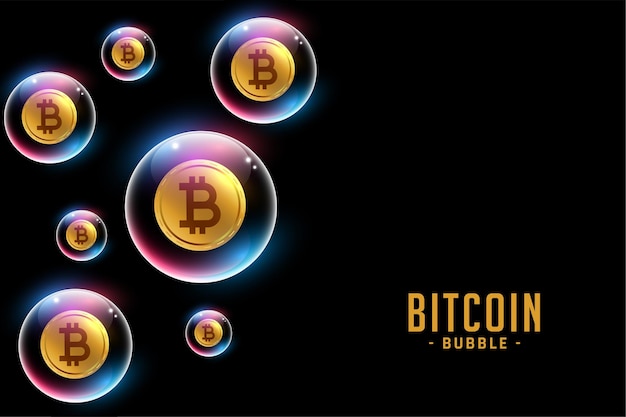 Bitcoin bubble concept background design