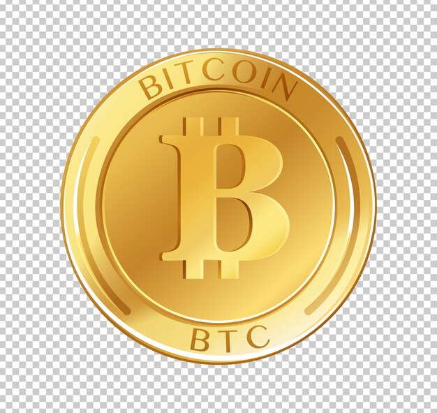単語のビットコインを持つ金貨 無料のベクター