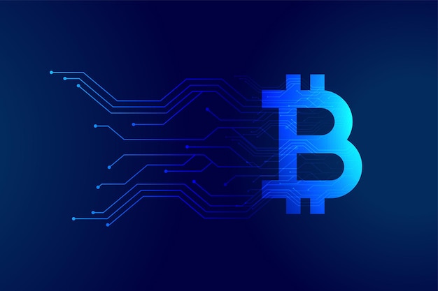 Bitcoin cryptocurrency technology digital background