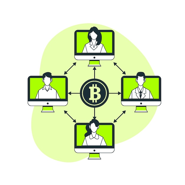 ビットコインp2pの概念図