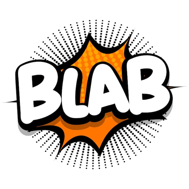 Векторная иллюстрация пузыря комиксов blab