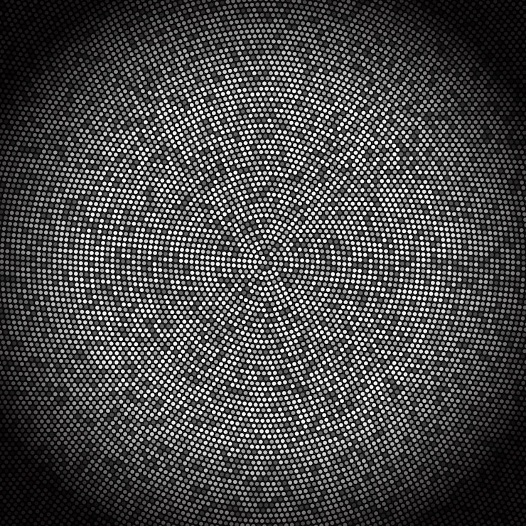 Free Vector black abstract background with gray halftone dots