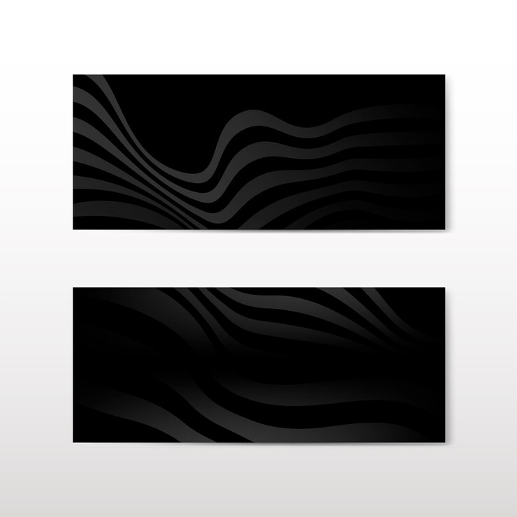 Free Vector black abstract banner design vectors