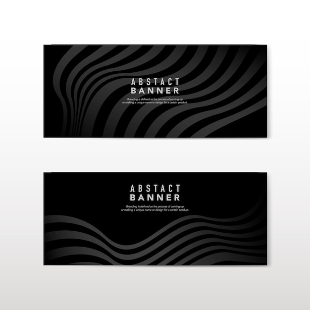 Black abstract banner design