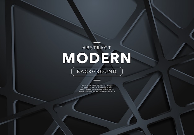 Black abstract modern background with shapes