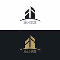 Бесплатное векторное изображение Современный недвижимости логотип концепция чистый дизайн