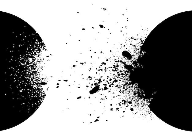 Бесплатное векторное изображение Черно-белый фон взрыва