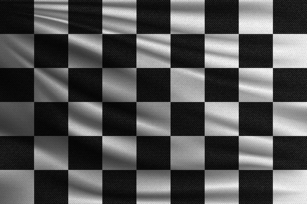 黒​と​白​の​レース旗​。
