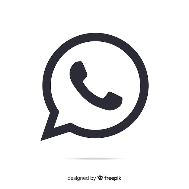 Free Black and white whatsapp icon SVG DXF EPS PNG - Cut ...