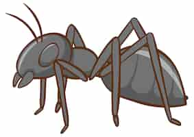 Free vector black ant on white background