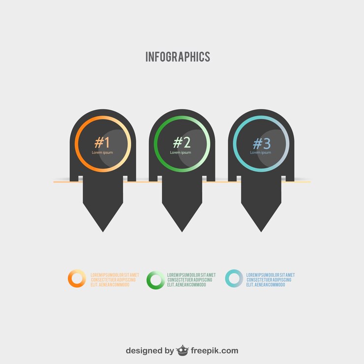 Free Vector black arrows infographic