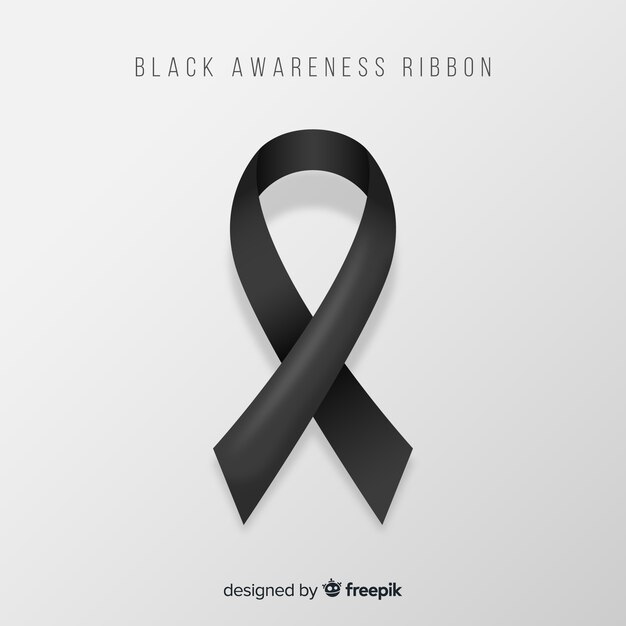 Black awareness ribbon