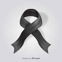 Free vector black awareness ribbon