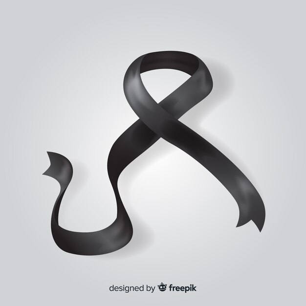 Black awareness ribbon