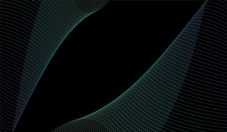 Free Vector a black background with a blue and green lines and the words the word on it
