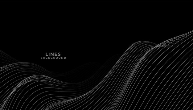 Black background with dark gray wavy lines design