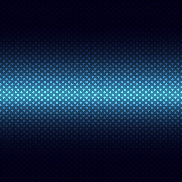 Black background with dots and blue lights