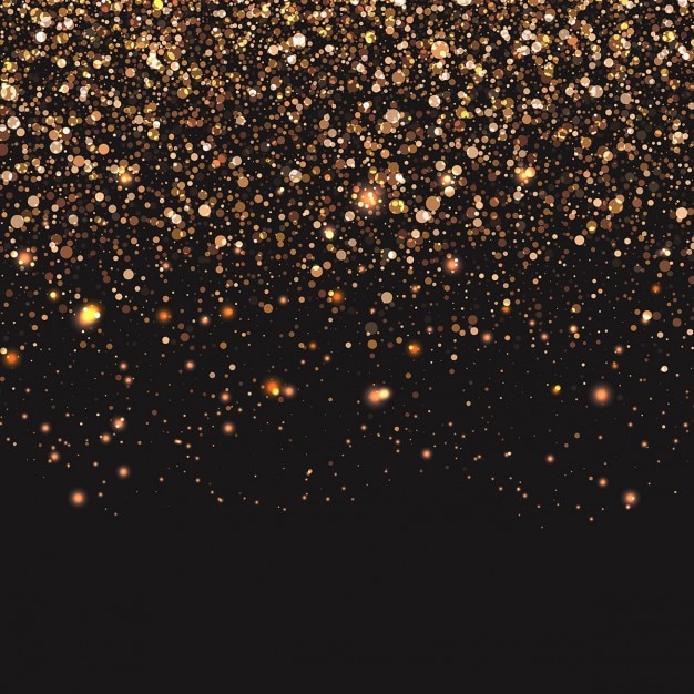 Black background with golden lights