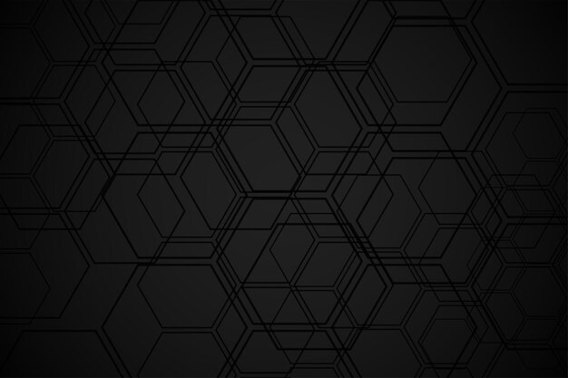 Black background with hexagonal shapes