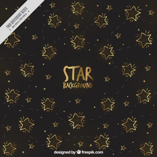 Free vector black background with shiny stars