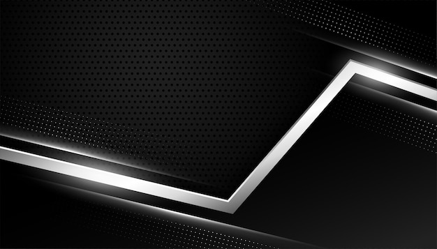 Free Vector | Black background with silver geometric lines