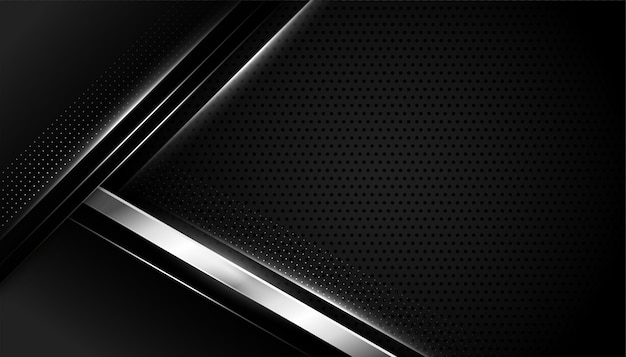 Black background with silver geometric shapes