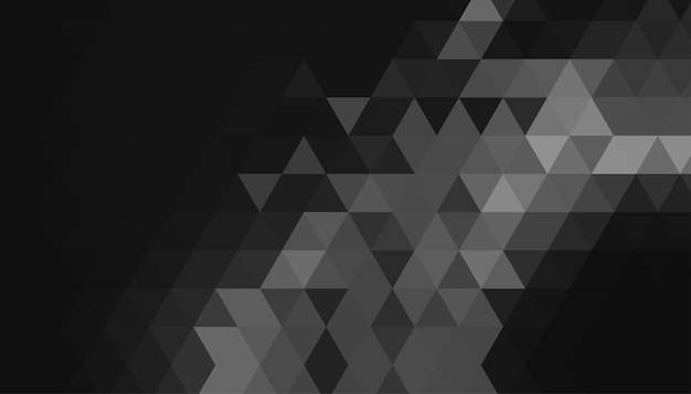 Free vector black background with triangle geometric shapes