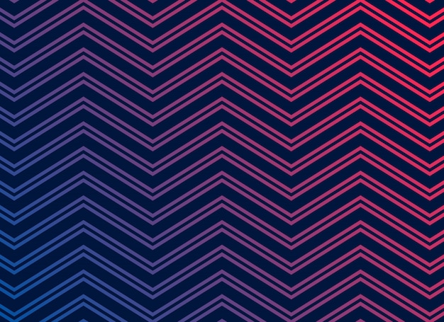 Free vector black background with vibrant zigzag pattern