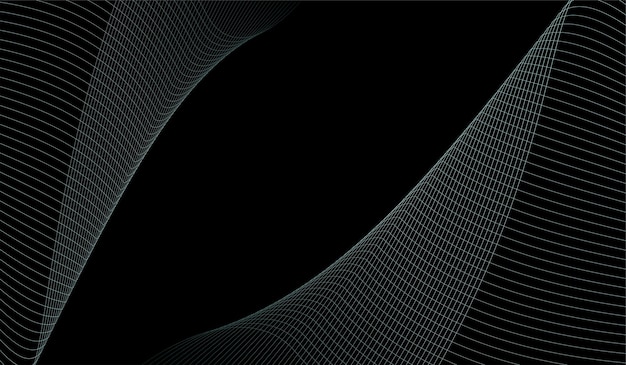 A black background with a white lines and a blue circle