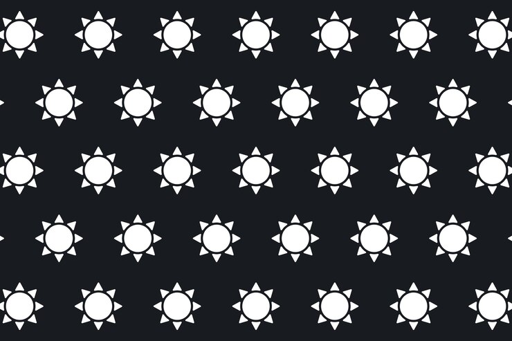 無料Vector 白い太陽と黒い背景
