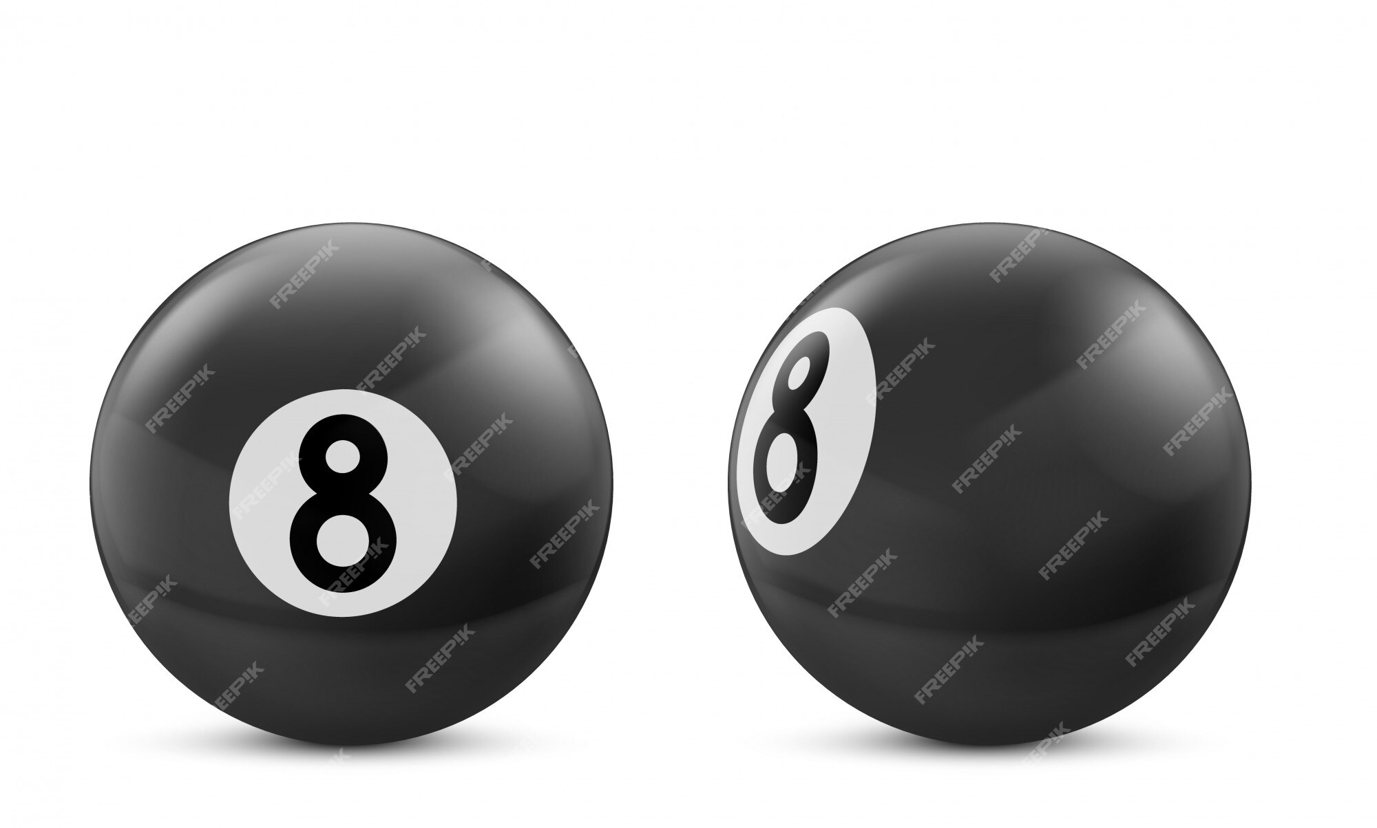 Black billiard ball number 8 Royalty Free Vector Image