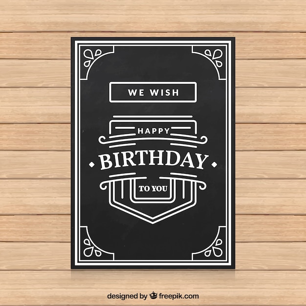 Black birthday card