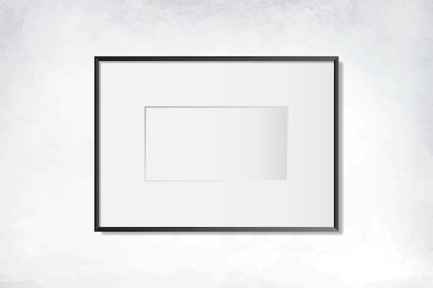 Бесплатное векторное изображение Черная пустая рамка на стене