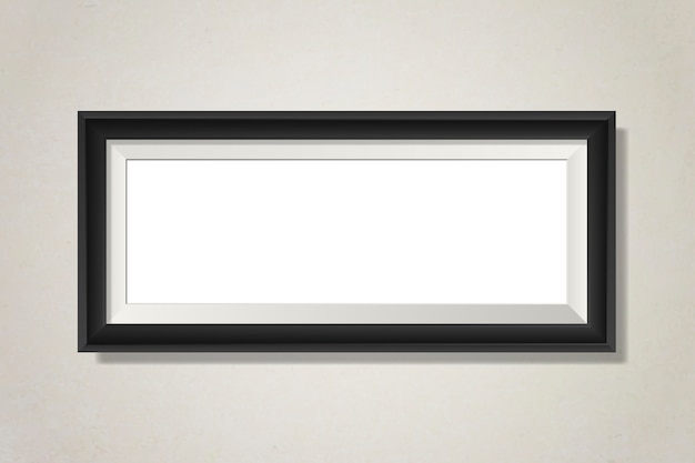 Black blank frame on the wall