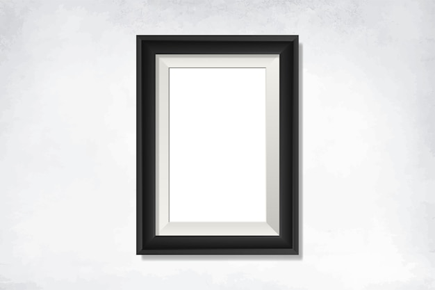 Black blank frame on the wall