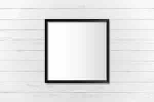 Free vector black blank frame on the wall