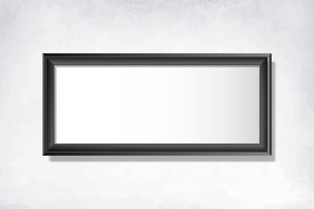 Black blank frame on the wall