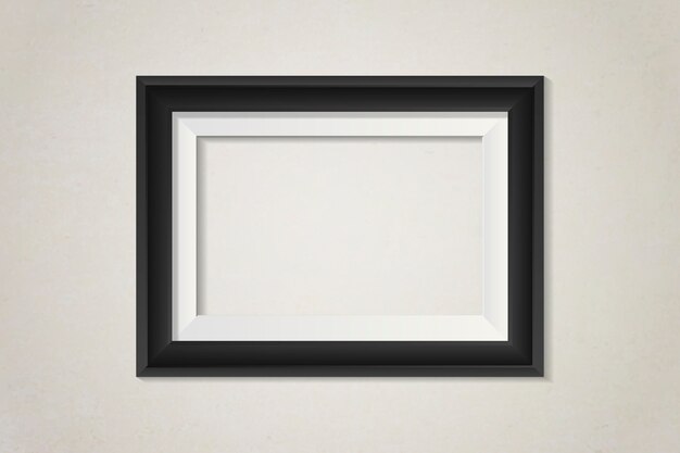 Black blank frame on the wall